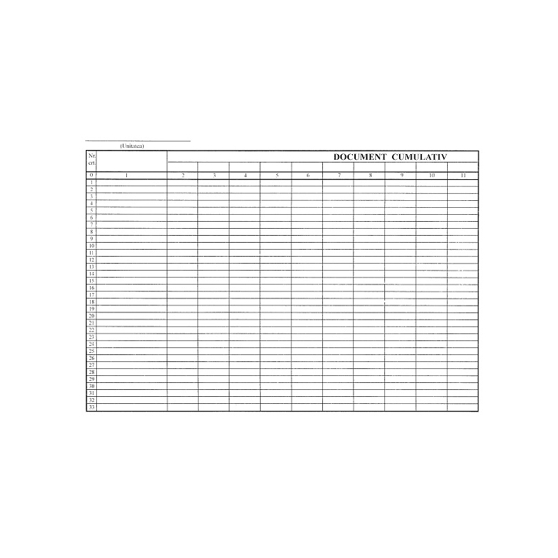 Document cumulativ orizontal, A4, 100 file/top